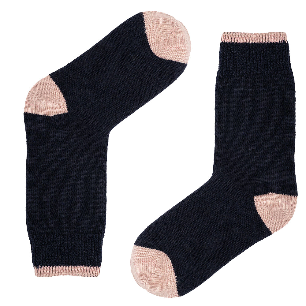 Luxury Cashmere Blend Socks Navy | Women (UK 4-7)