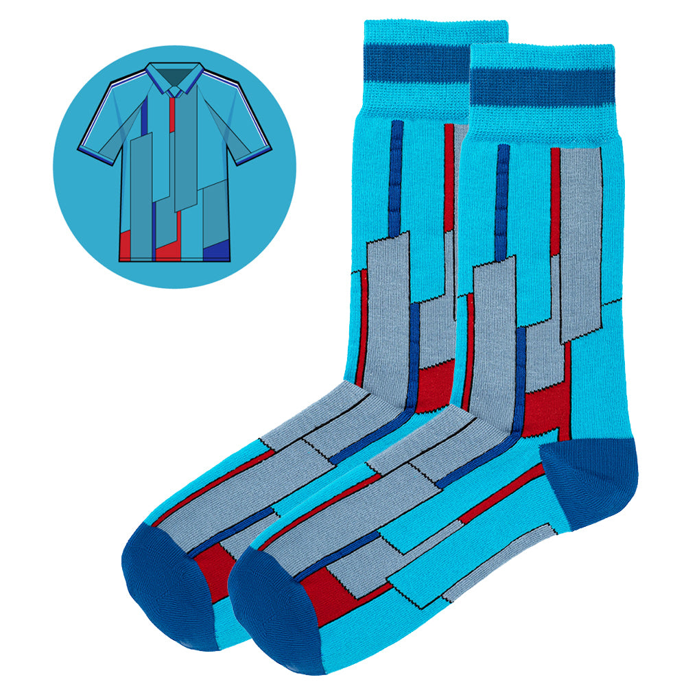 Barcelona - Away 95 | Retro Shirt Socks | Teal | Size UK 7 - 11
