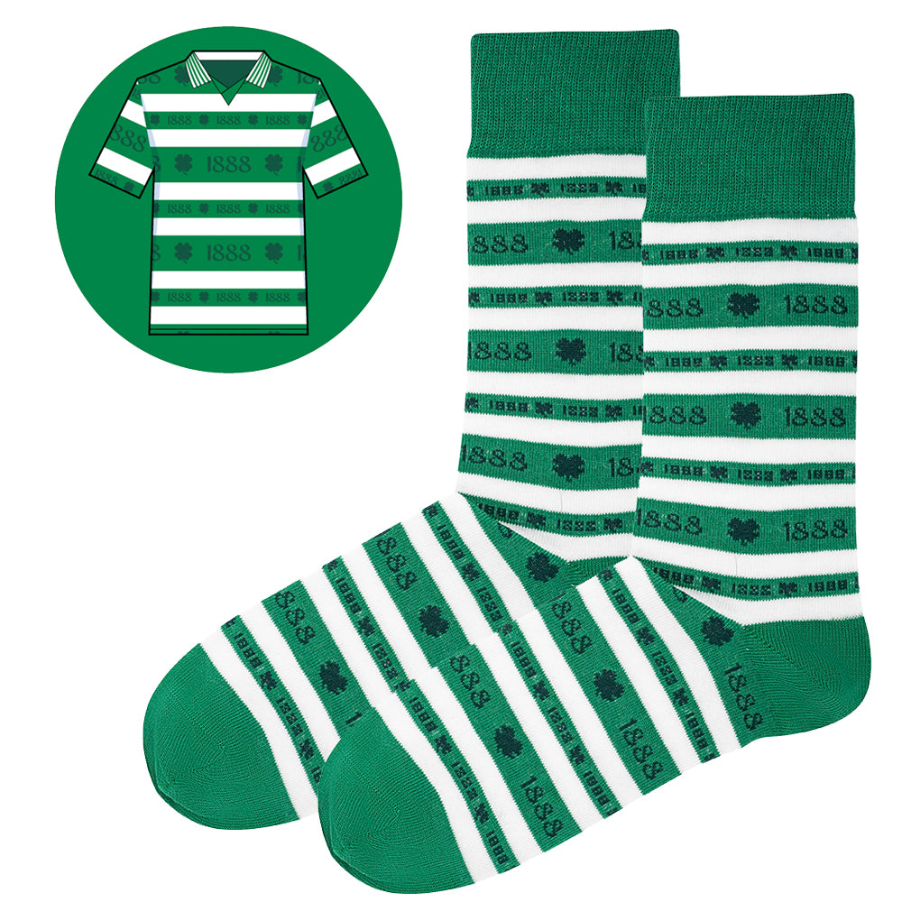 The Celts - Home 96 | Retro Shirt Socks | Hoops | Size UK 7 - 11