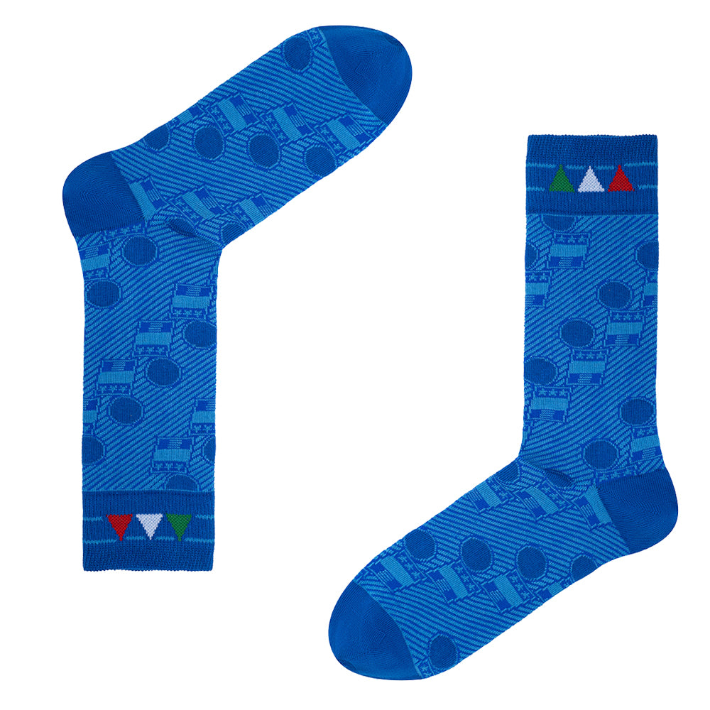 Italy - Home 94 | Retro Shirt Socks | Blue | Size UK 7 - 11