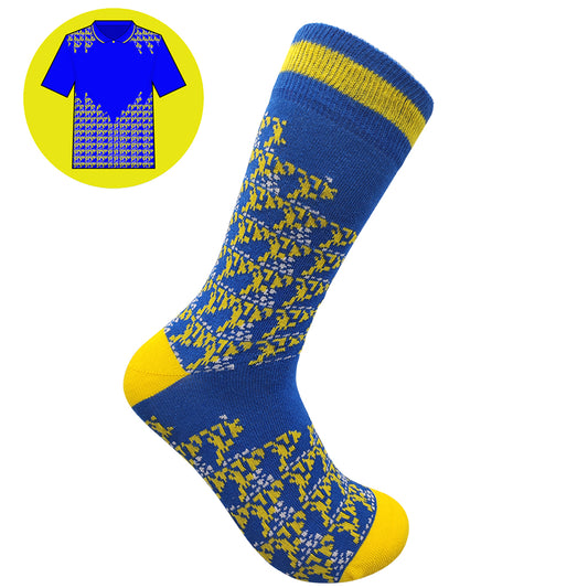 Leeds - Away 94 | Retro Shirt Socks | Blue | Size UK 7 - 11