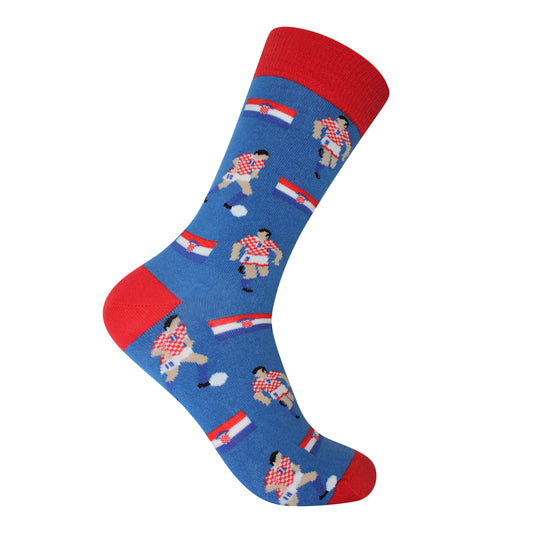 Boban & Šuker | World Cup 98 Tribute | Retro Shirt Socks | Blue | Size UK 7 - 11