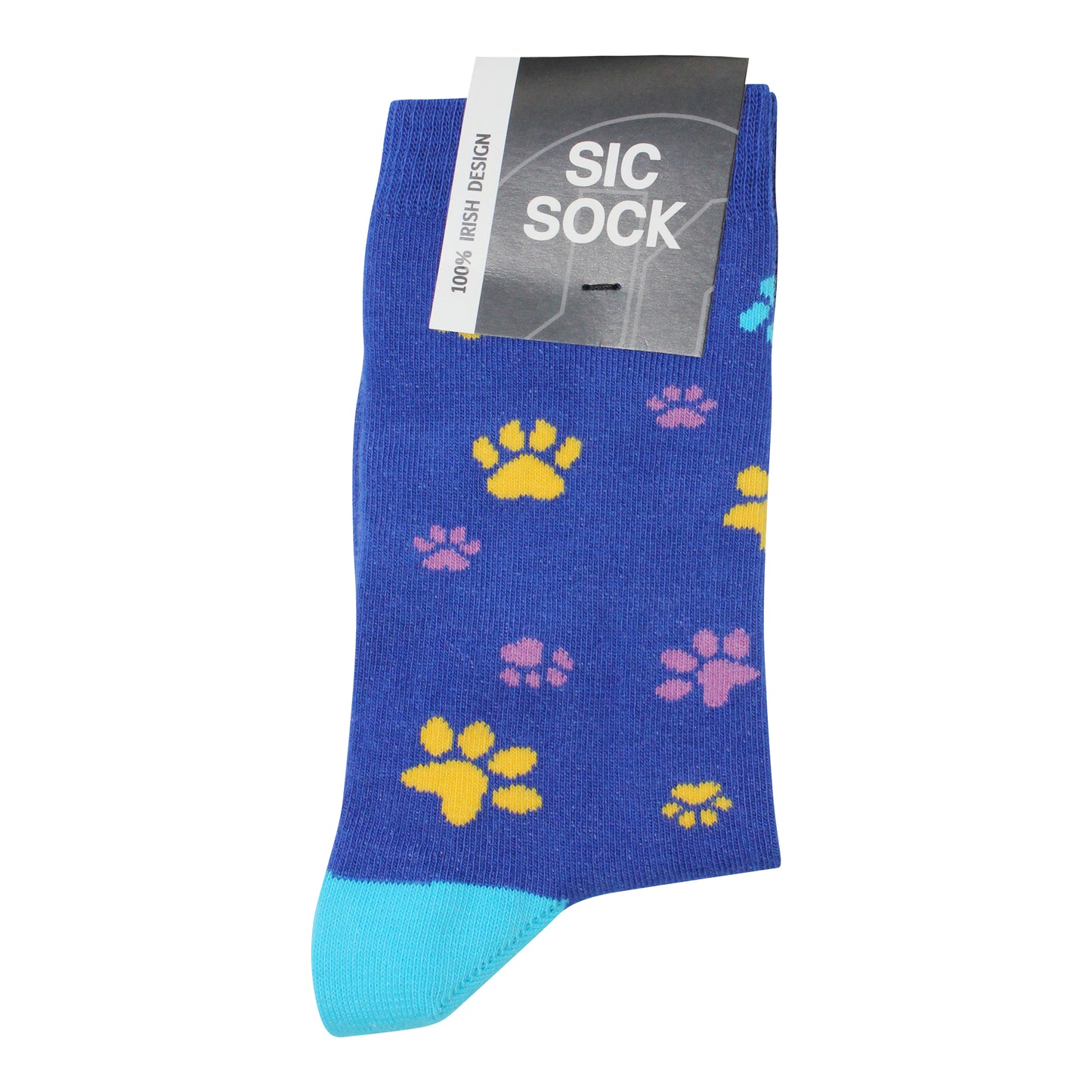 Blue Paw Print Pup Lover Socks