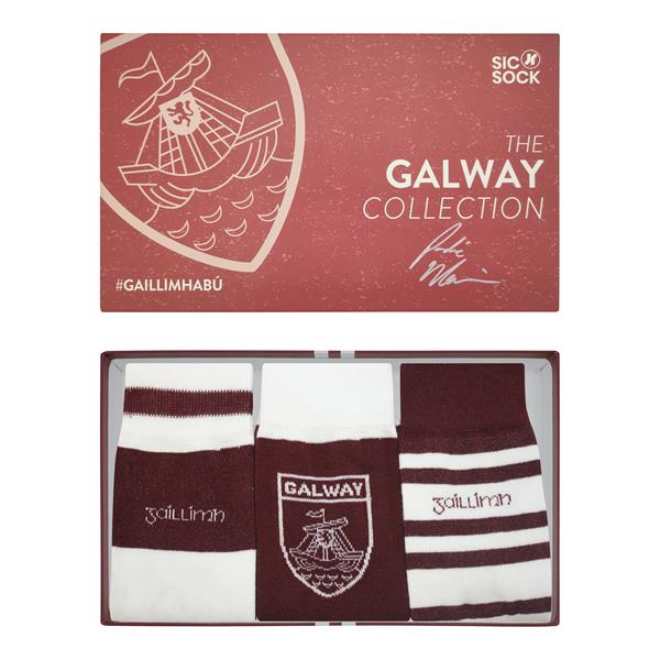 Galway Retro Sock Gift Box | Signed By Padraic Mannion | Size UK 7 - 11