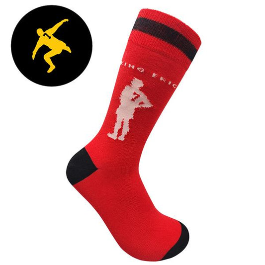 King Eric - M.Utd | Socks | Red / Black | Size UK 7 - 11