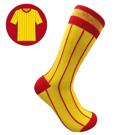 Liverpool - Away 82 | Retro Shirt Socks | Yellow | Size UK 7 - 11