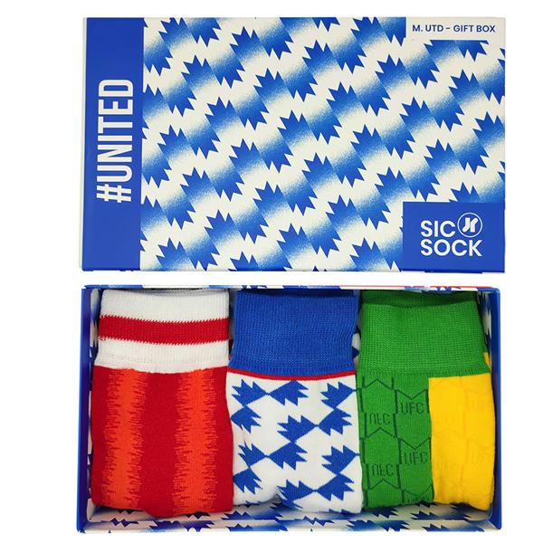 M.Utd - Retro Shirt Sock Gift Box | Size UK 7 - 11