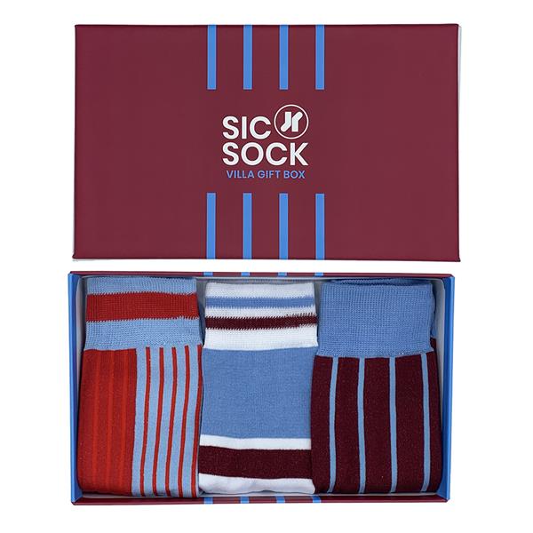 Villa - Retro Shirt Sock Gift Box | Size UK 7 - 11
