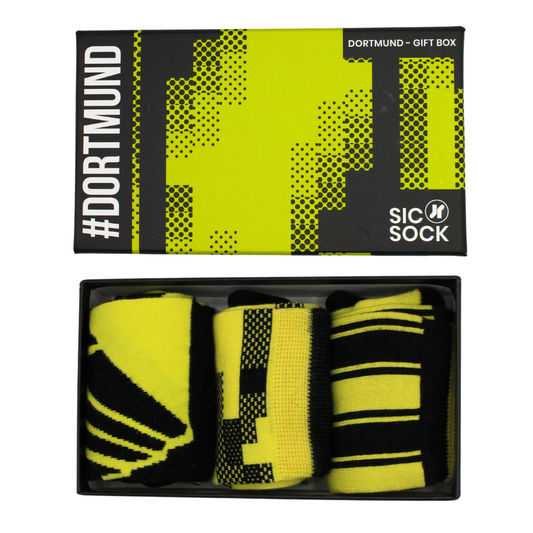 Dortmund Retro Shirt Sock Gift Box | Size UK 7 - 11