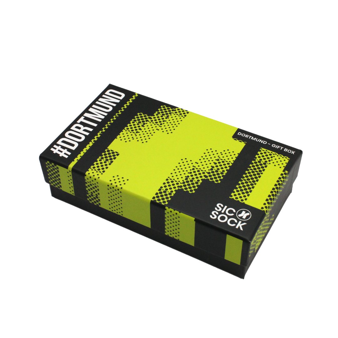 Dortmund Retro Shirt Sock Gift Box | Size UK 7 - 11