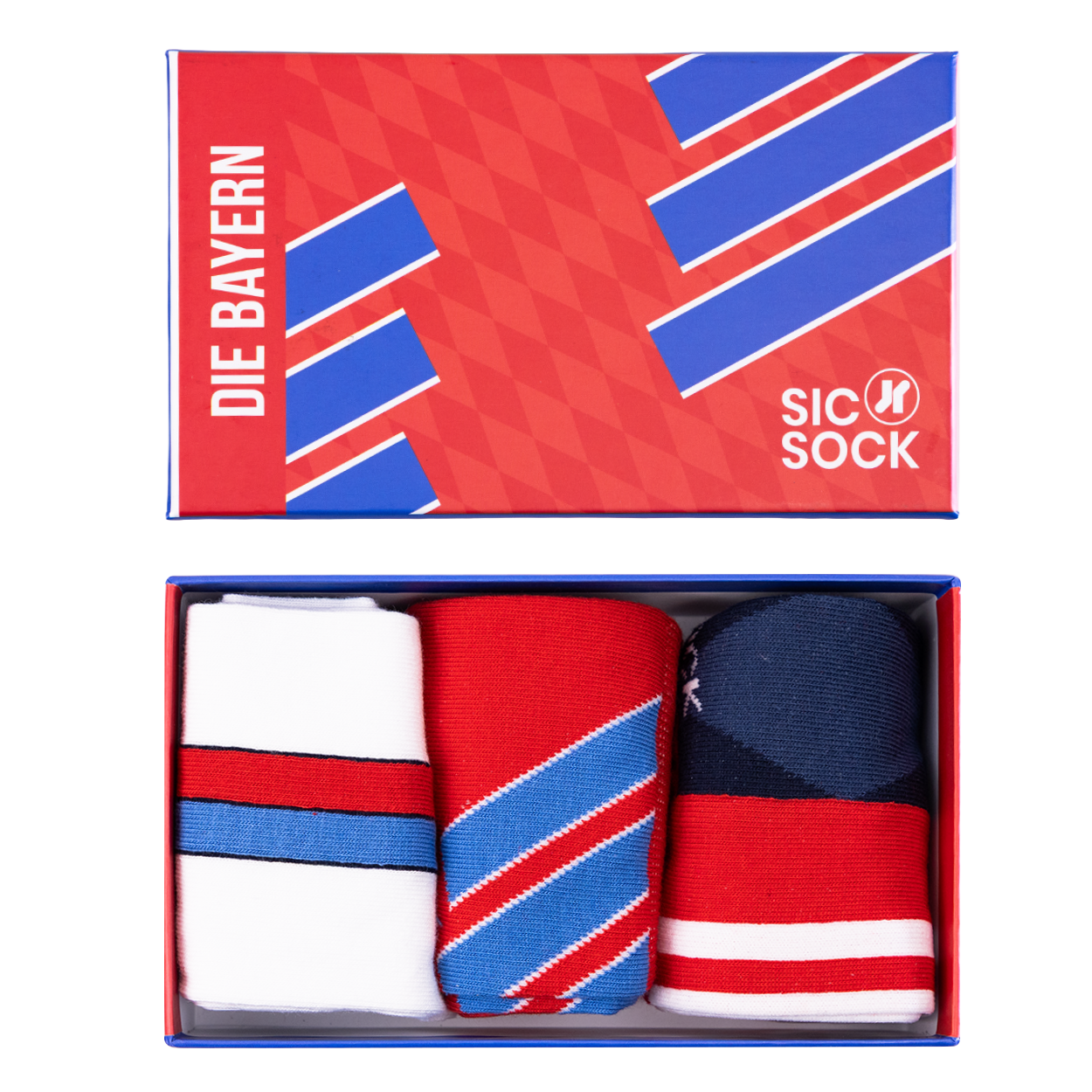 München „Die Bayern“-Socken-Geschenkbox | Größe UK 7–11