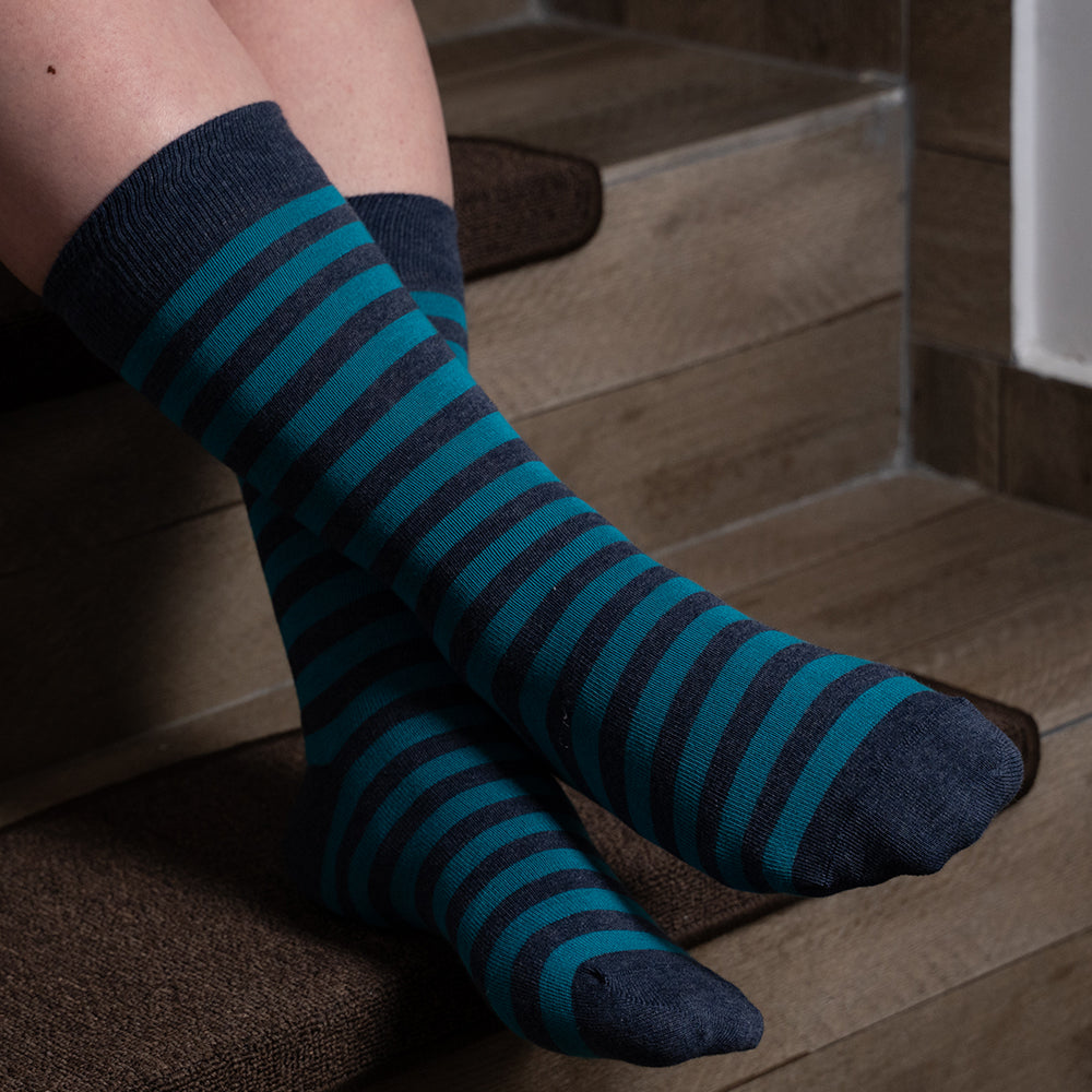 Wild Atlantic Sock Collection Luxury  Classic Striped Socks | Men