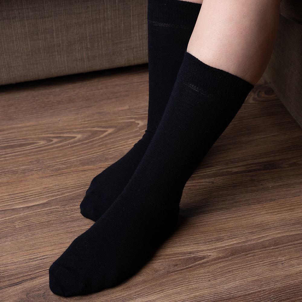 Wild Atlantic Sock Collection Luxury Wool Cotton Socks Navy | Men