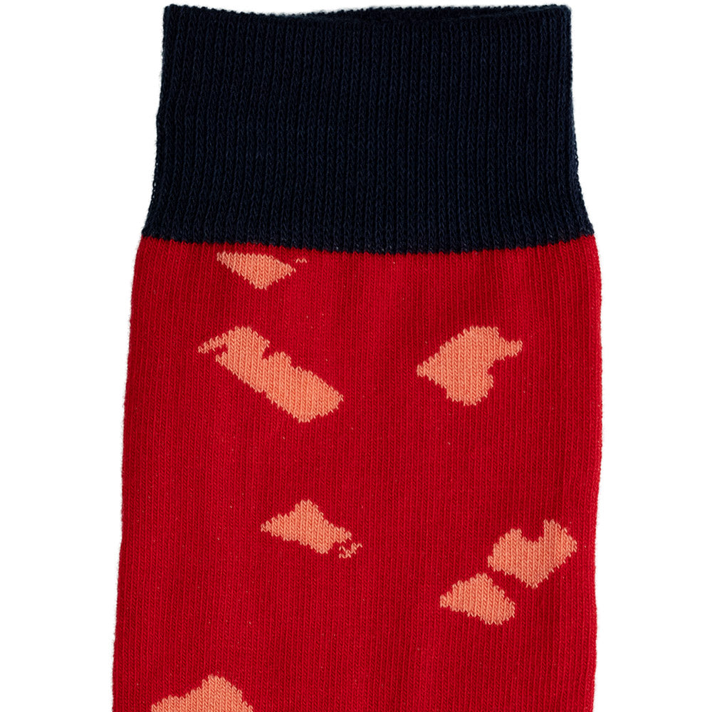 GoonR - Home 90 | Retro Shirt Socks | Red | Size UK 7 - 11