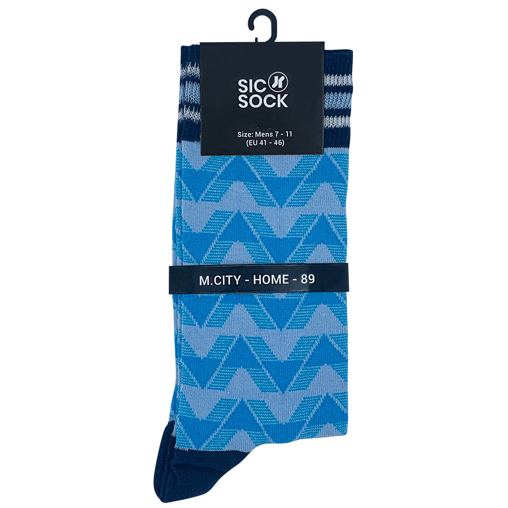 M. City - Home 89 | Retro Shirt Socks | Blue