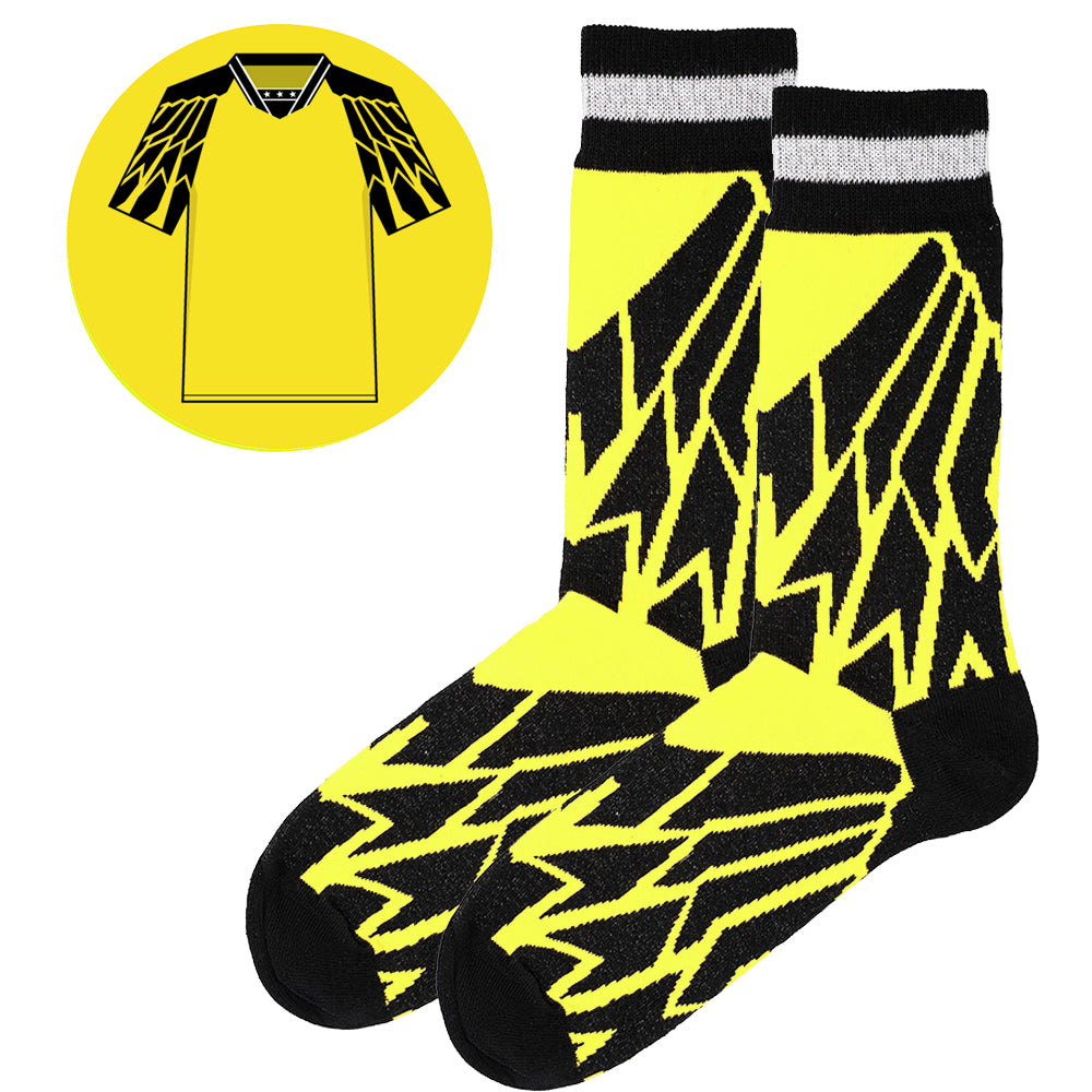 Dortmund - Home 94 | Retro Shirt Socks | Yellow | Size UK 7 - 11