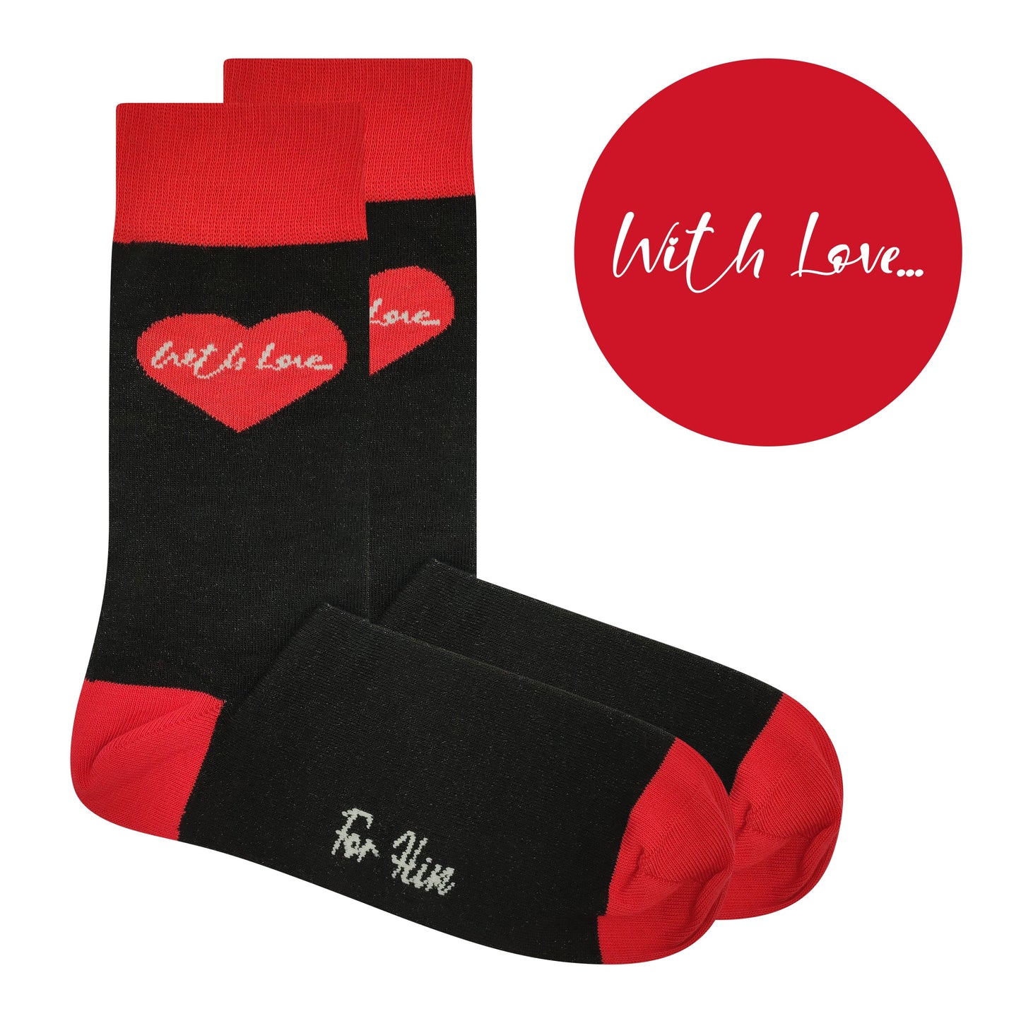 With Love Socks Gift Box - For Him Size UK 7 - 11