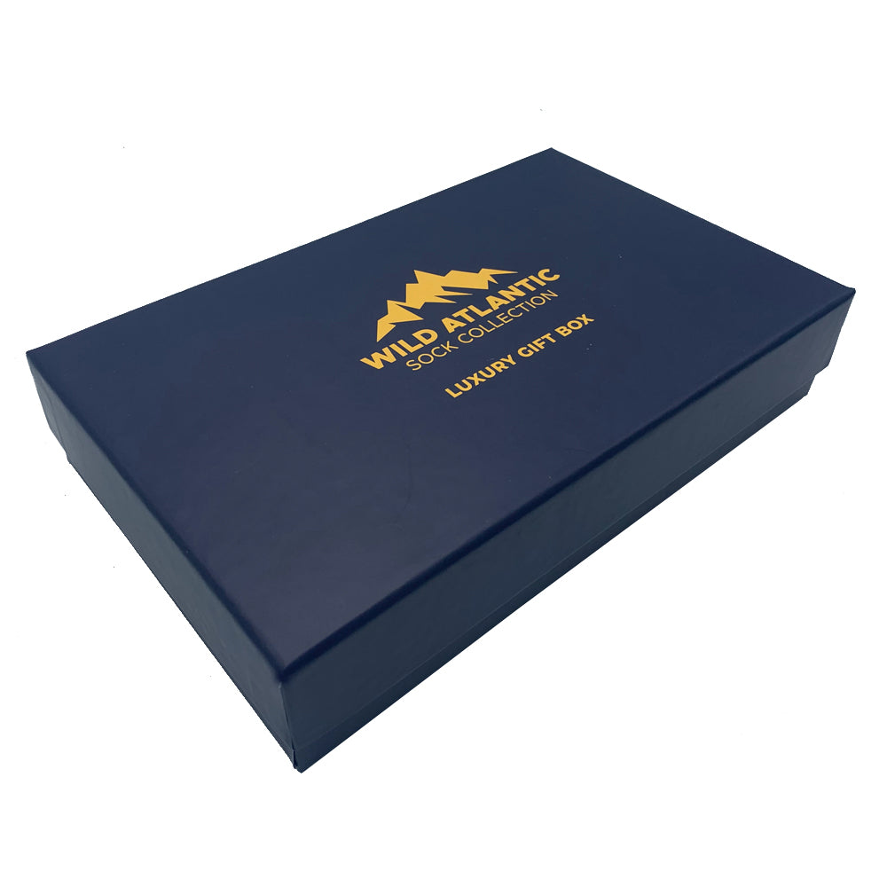 Luxury Cotton Ribbed Socks - Dingle Gift Box Size UK 7 - 11