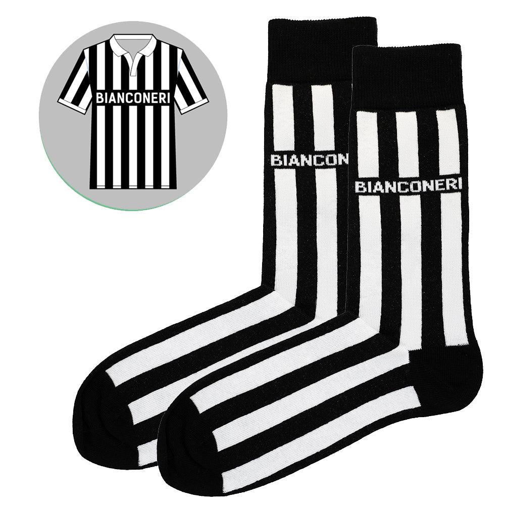 Biaconeri - Home 80S | Retro Shirt Socks | Stiriped | Size UK 7 - 11