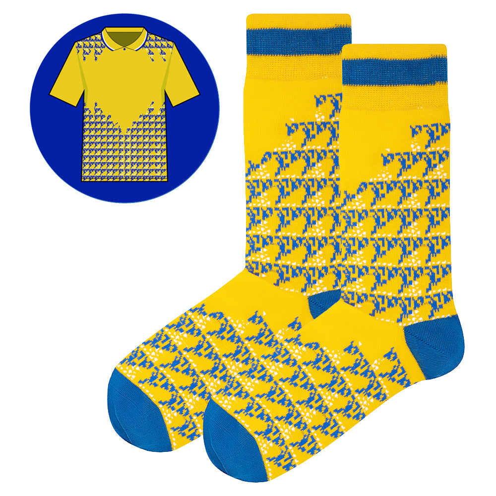 Leeds - Away 94 | Retro Shirt Socks | Yellow