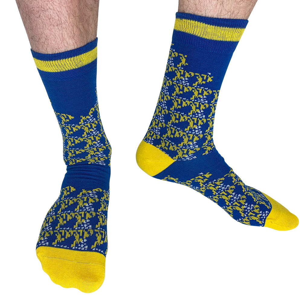 Leeds - Away 94 | Retro Shirt Socks | Blue
