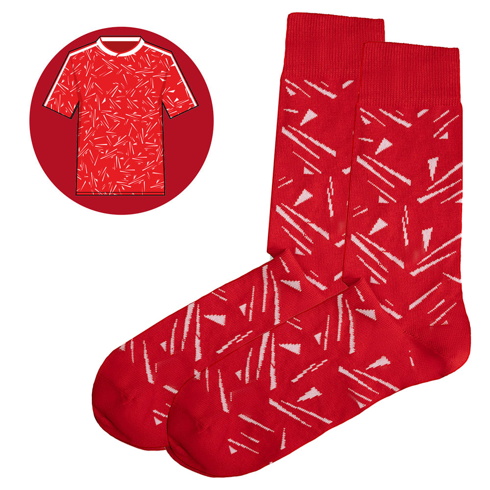 Liverpool - Home 89 | Retro Shirt Socks | Red | Size UK 7 - 11