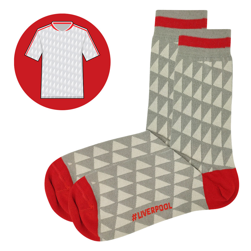 Liverpool - Retro Shirt Sock Gift Box | Size UK 7 - 11