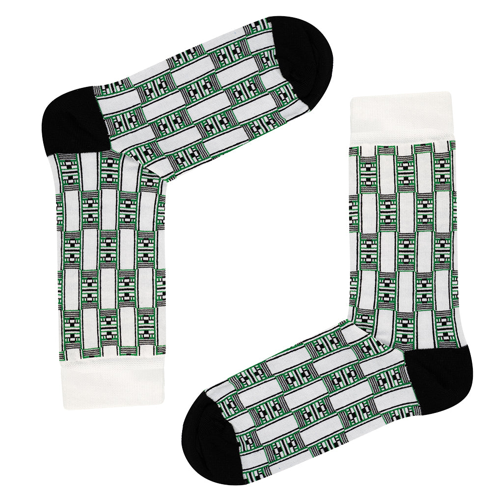 Nigeria - Away 94 | Retro Shirt Socks| White / Green