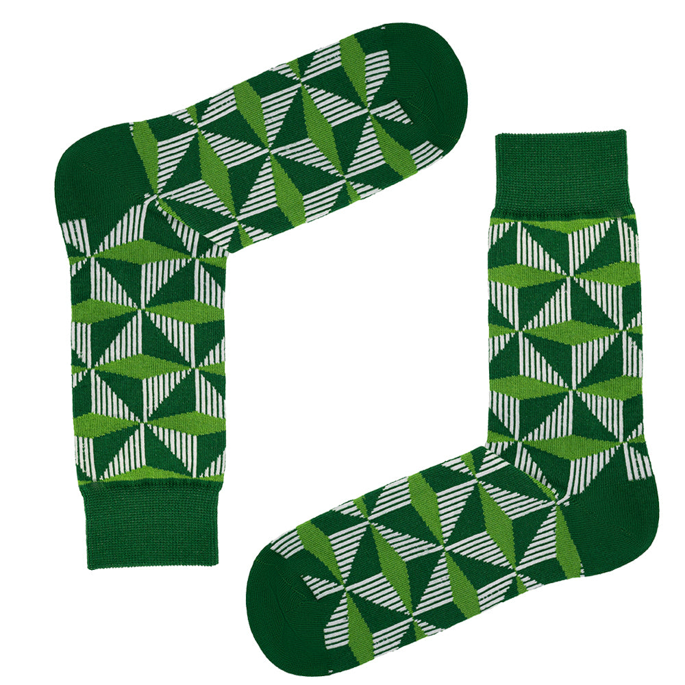 Northern Ireland - Home 90 | Retro Shirt Socks | Green Pattern | Size UK 7 - 11