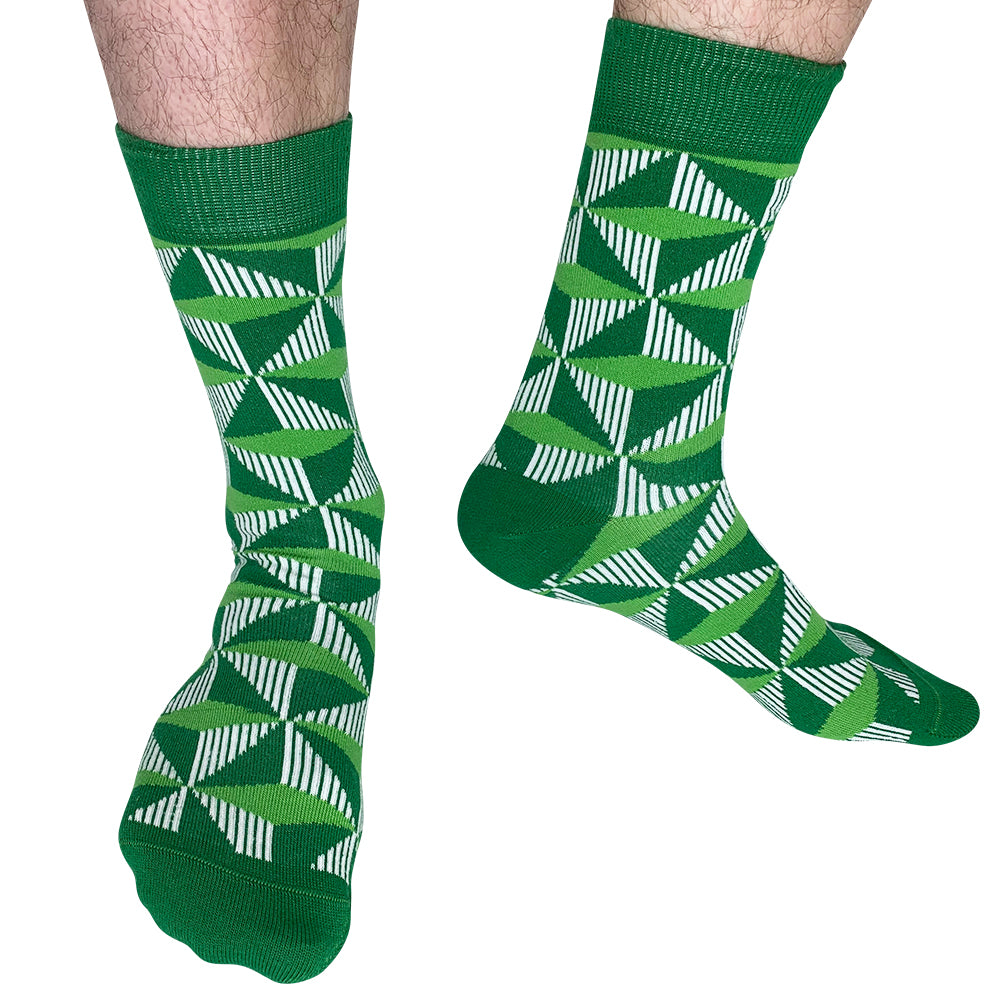 Northern Ireland - Home 90 | Retro Shirt Socks | Green Pattern | Size UK 7 - 11