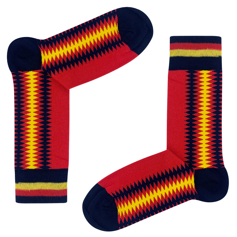Spain- Home 94 | Retro Shirt Socks | Red | Size UK 7 - 11