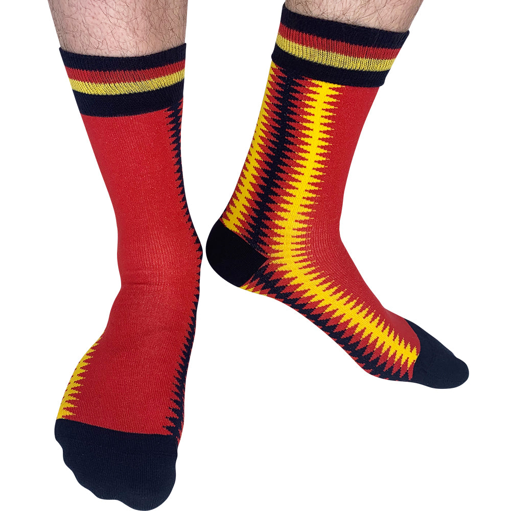 Spain- Home 94 | Retro Shirt Socks | Red | Size UK 7 - 11