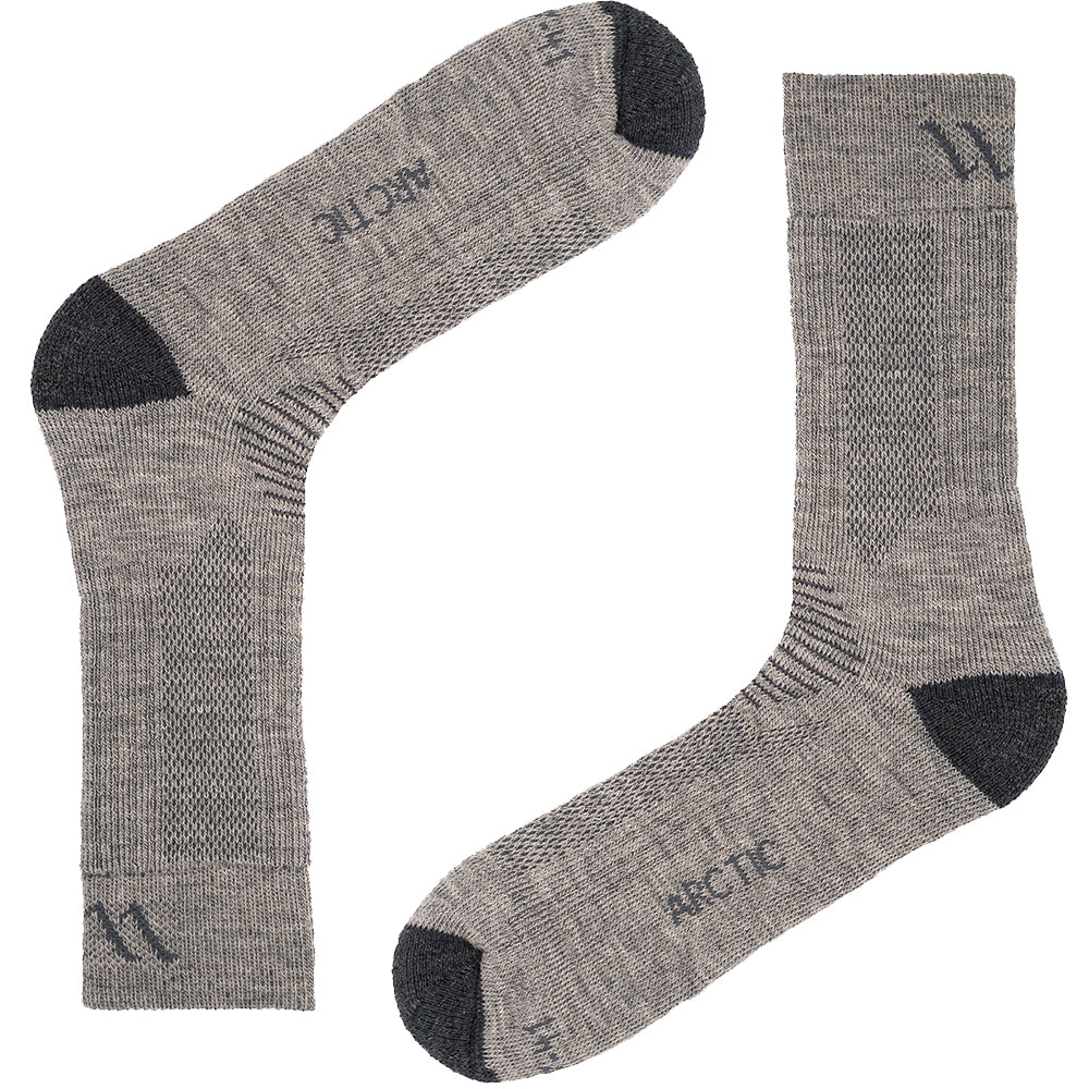 Arctic Merino Wool Hiking Socks Extra Thick For Cold Climates Grey