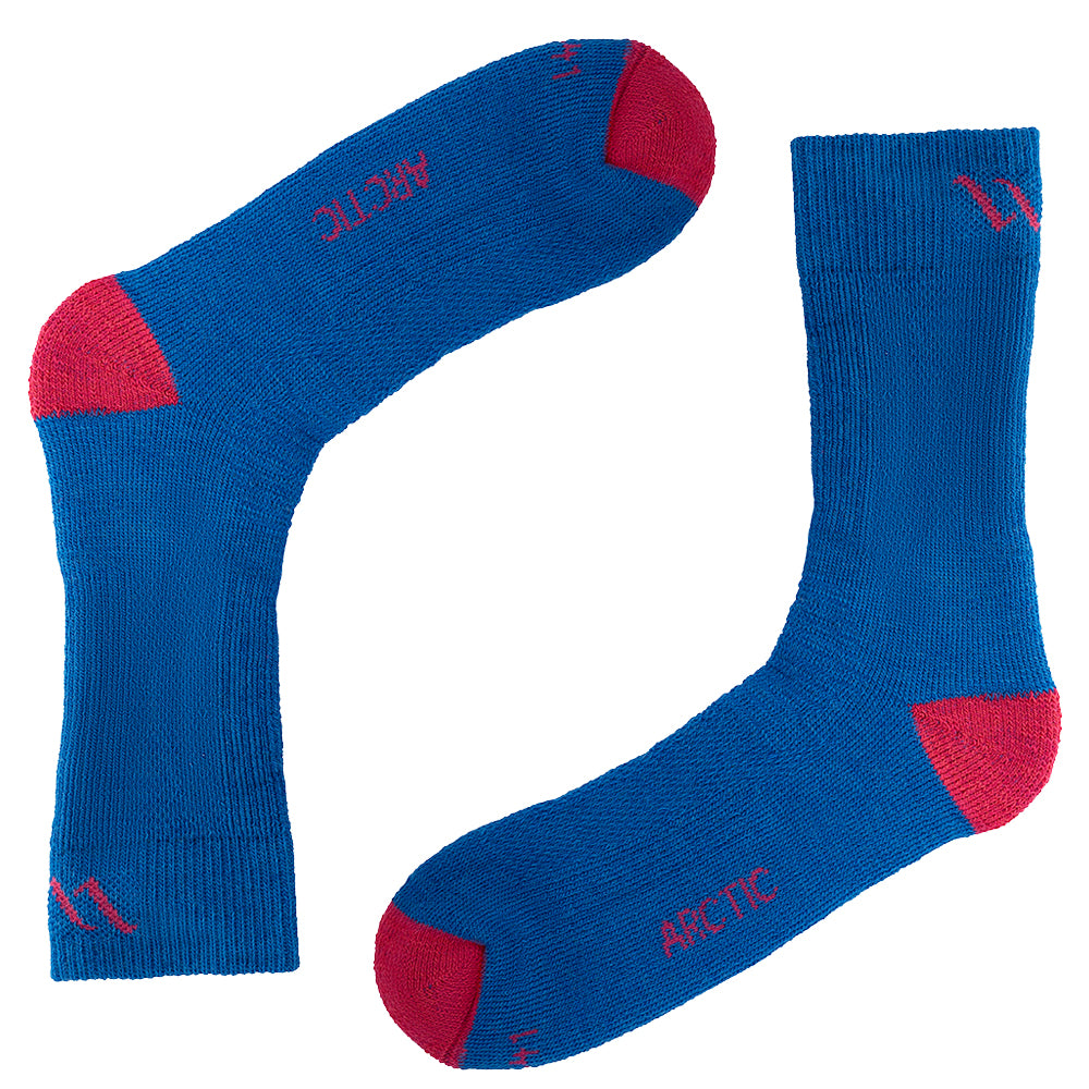 Arctic - Merino Wool Hiking Socks | Extra Thick For Cold Climates | Blue | Women (UK 4-7)