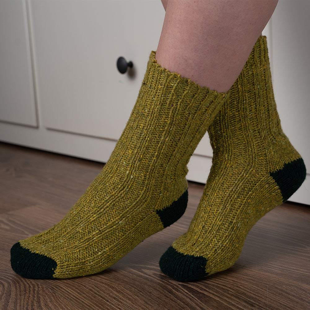 Tweed Wool Socks For Hiking / Wellington / Lounging Socks (4 Pack - Womens Bundle)