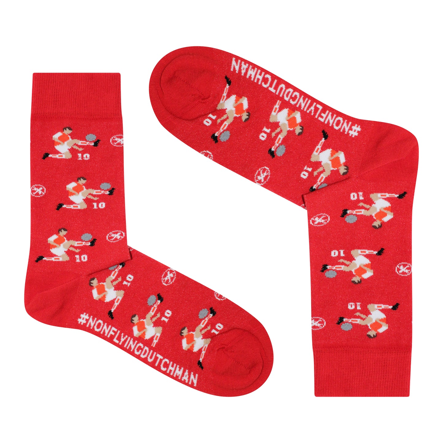 Bergkamp 'The No Flying Dutchman' | Retro Shirt Socks | Red