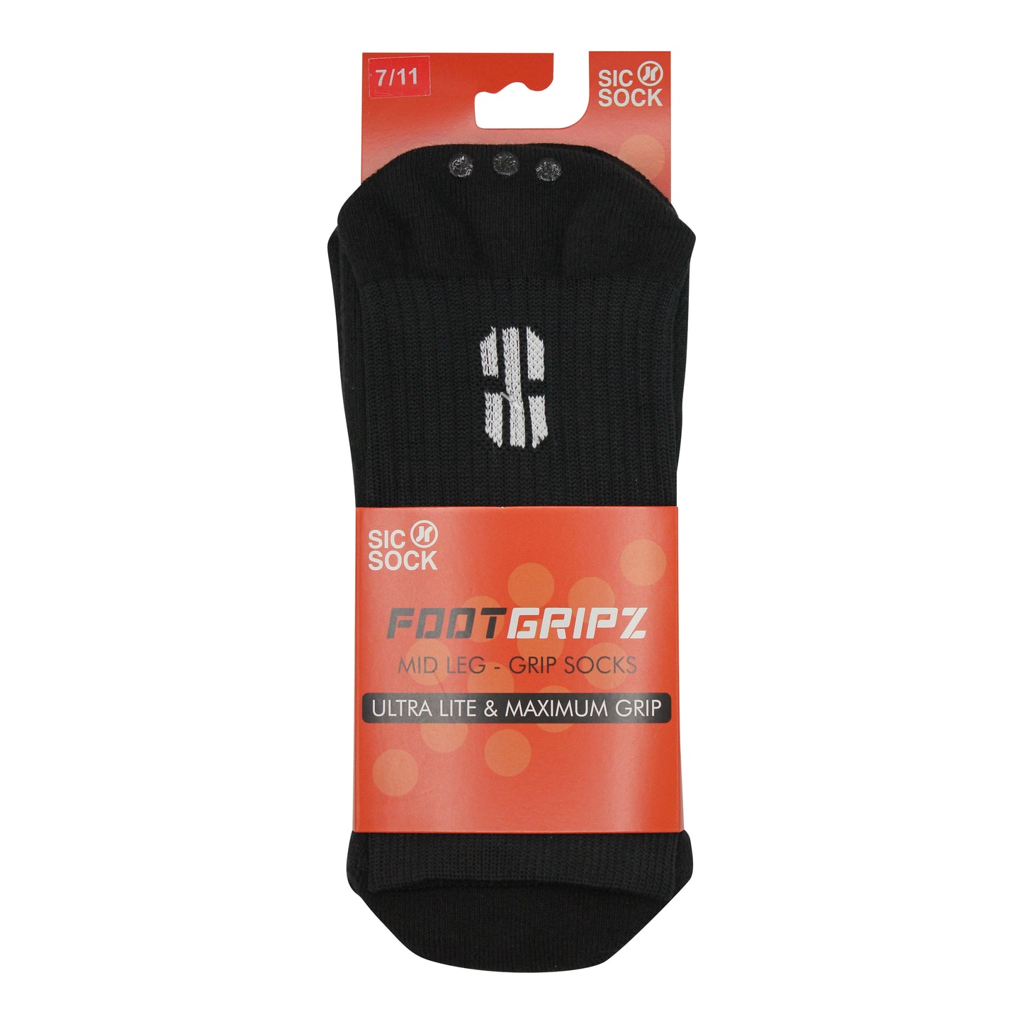 FootGripz Mid Grip Socks | Black