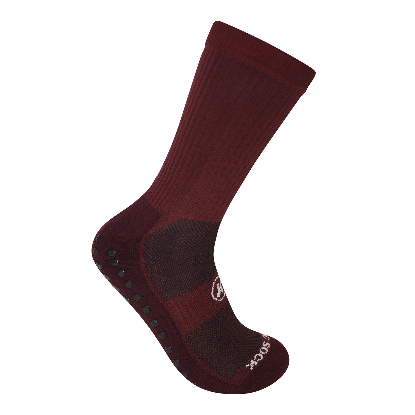 FootGripz Mid Grip Socks | Maroon