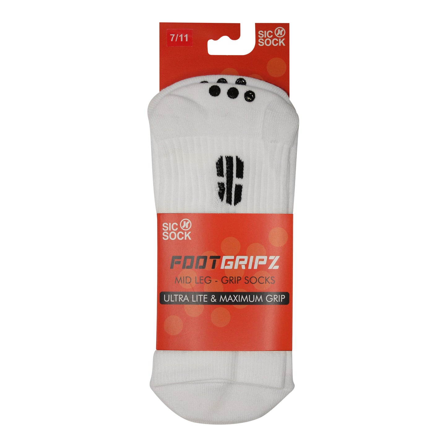 FootGripz Mid Grip Socks | White