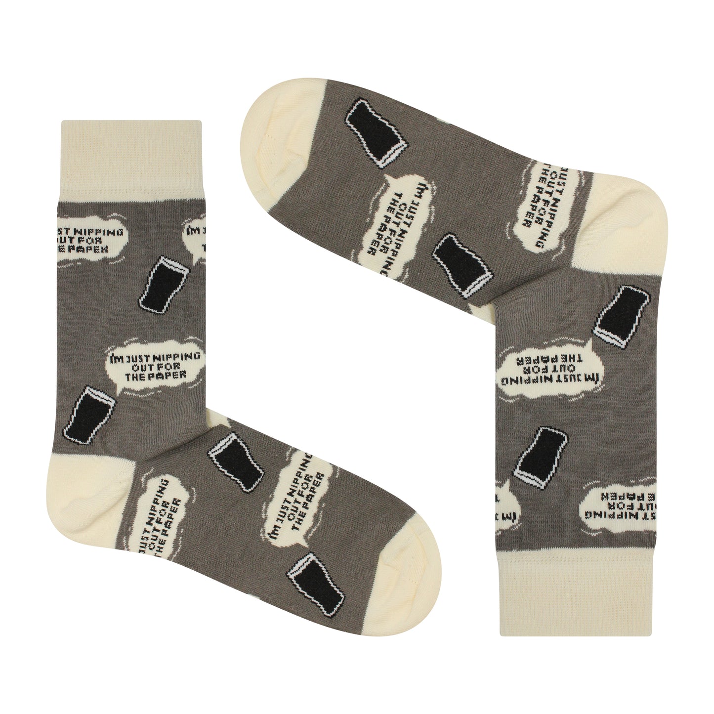'Just Nipping Out for the Paper' Pints Socks