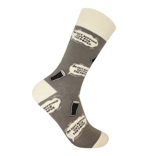 'Just Nipping Out for the Paper' Pints Socks