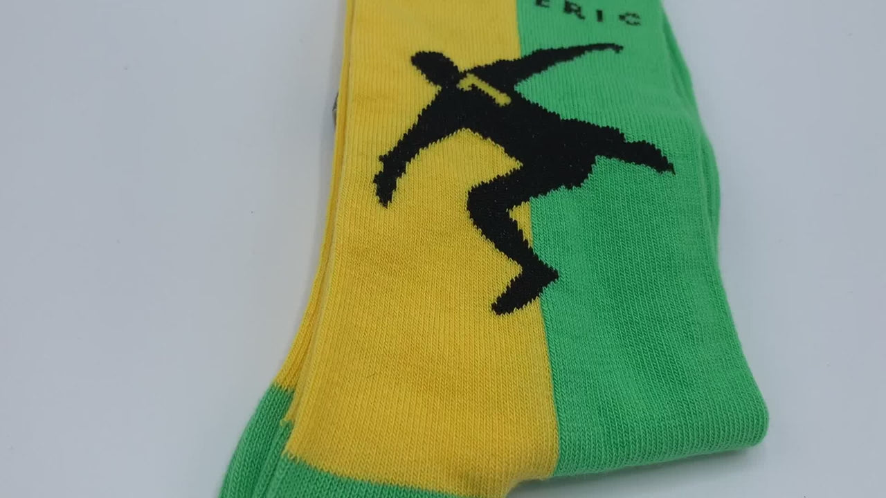 King Eric - M.Utd | Socks | Yellow / Green | Sicsock.com – SIC SOCK