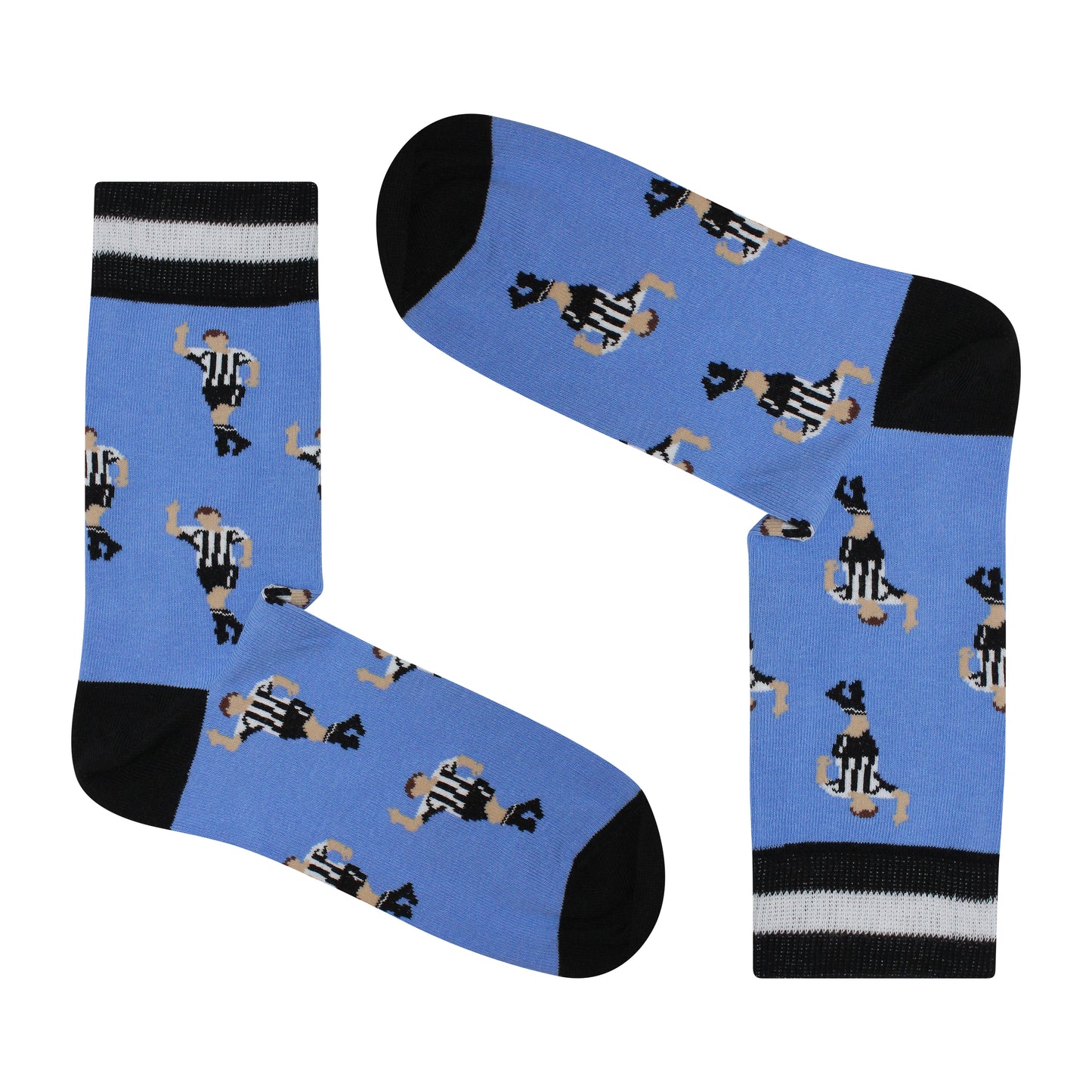 Shearer Celebration Tribute | Retro Shirt Socks | Blue | Size UK 7 - 11