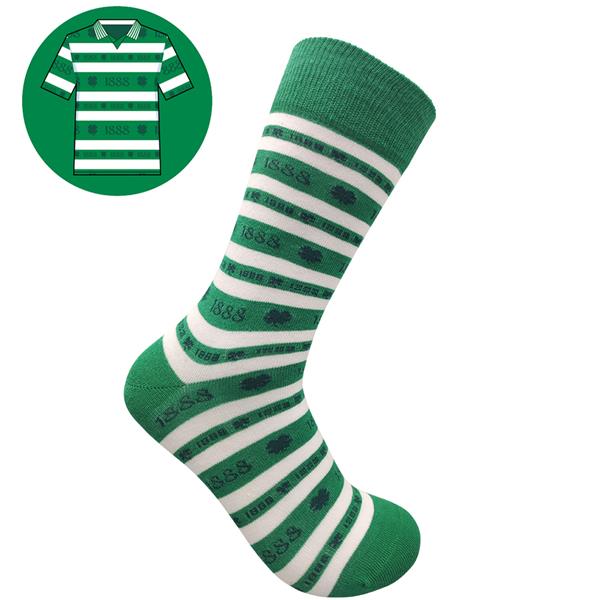 The Celts - Home 96 | Retro Shirt Socks | Hoops | Size UK 7 - 11