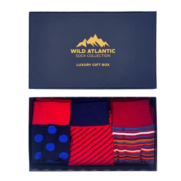 Luxury Cotton Design Socks - Burren Gift Box Size UK 7 - 11