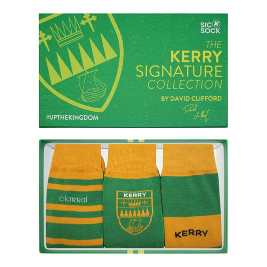 Kerry Retro Sock Gift Box | Signed By David Clifford | Size UK 7 - 11