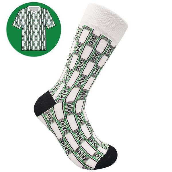 Nigeria - Away 94 | Retro Shirt Socks| White / Green