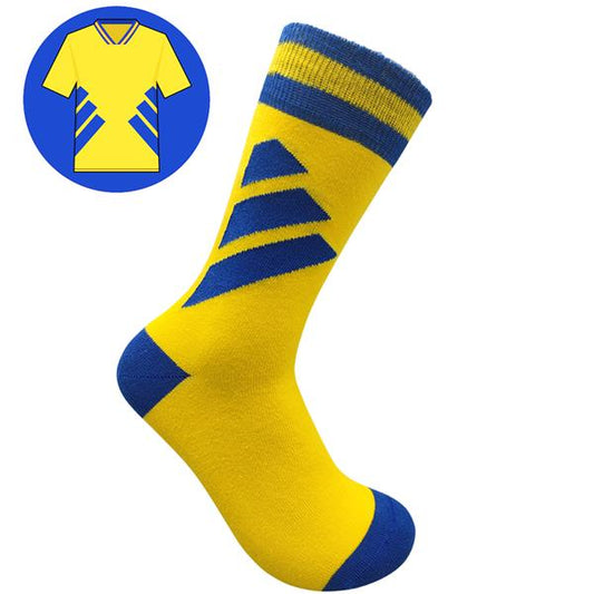 Sweden - Home 94 | Retro Shirt Socks | Yellow / Blue | Size UK 7 - 11