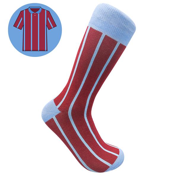 Villa Home 94 Retro Shirt Socks | Size UK 7 - 11