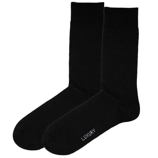 Wild Atlantic Sock Collection Luxury Wool Cotton Socks Black | Men